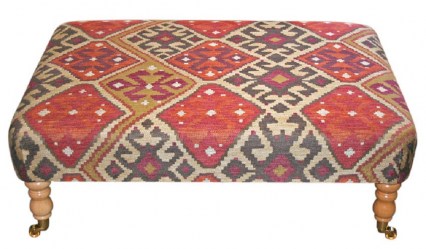 Large kilim footstool